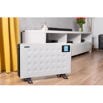 Konvektorový elektrický ohrievač NOVEEN CH8000 — 2000 W, 3 výkonové stupne, časovač, diaľkový ovládač, biela