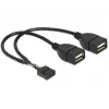 Interný USB kábel DeLOCK 83292 0,2 m konektor samica na konektor samica