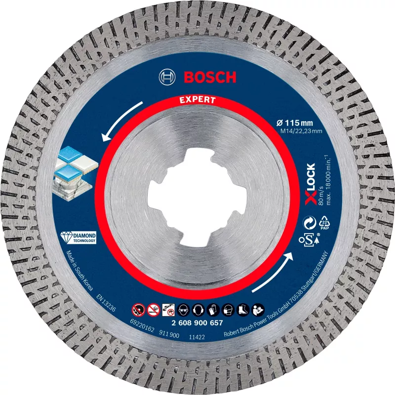 Bosch Expert HardCeramic X-LOCK diamantový rezný kotúč, 115 mm, 2608900657