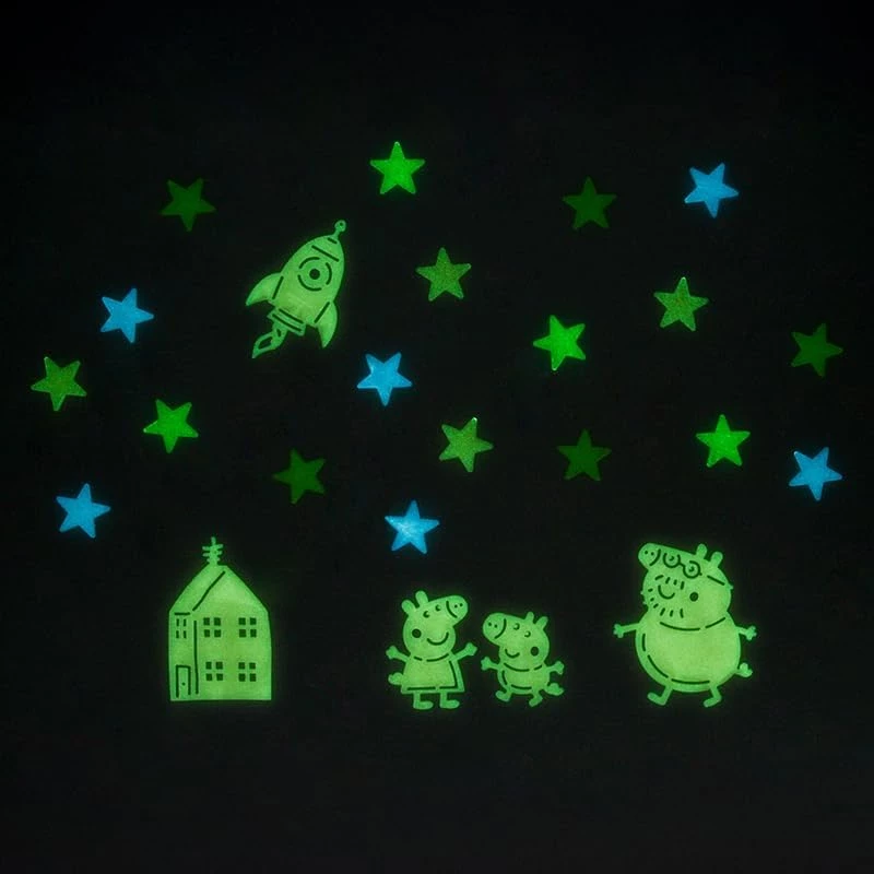 Nálepky na stenu Hasbro Peppa Pig PP13870PP Glow in the Dark Stars