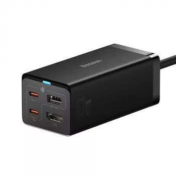 Nabíjačka BASEUS GaN 2x USB-C, USB-A, HDMI 4K, 67W, PPS, PD, QC, USB4