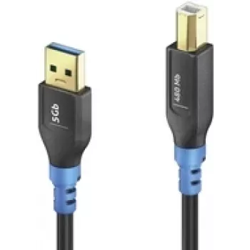USB kábel PureLink FI-U200-030 3 m USB A USB B čierny modrý