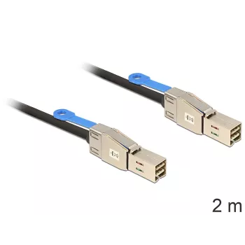 DeLOCK 83395 Serial Attached SCSI (SAS) kábel 2 m čierny