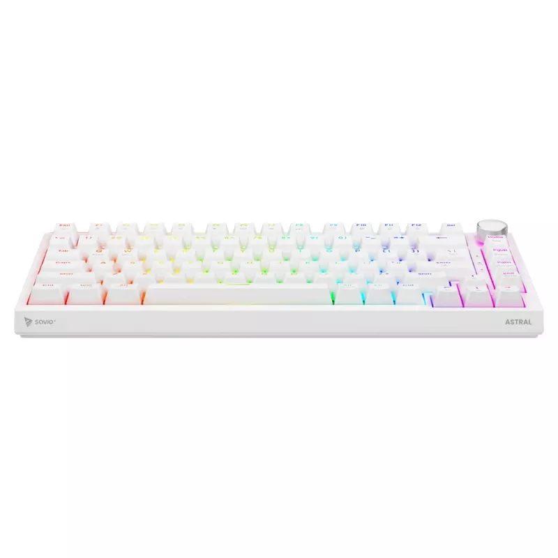 Savio ASTRAL WHITE JADE klávesnica Gaming USB QWERTY US International