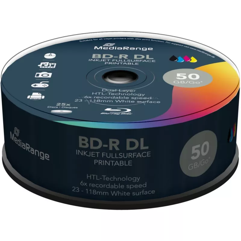 BD-R DL MediaRange MR510 50 GB 25 ks