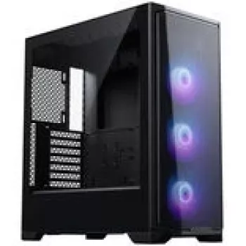 PHANTEKS Eclipse G370A PC skriňa, Midi-Tower, SSI-EEB, RGB, tvrdené sklo - vrátane 3x 120 mm ventilátorov, čierna
