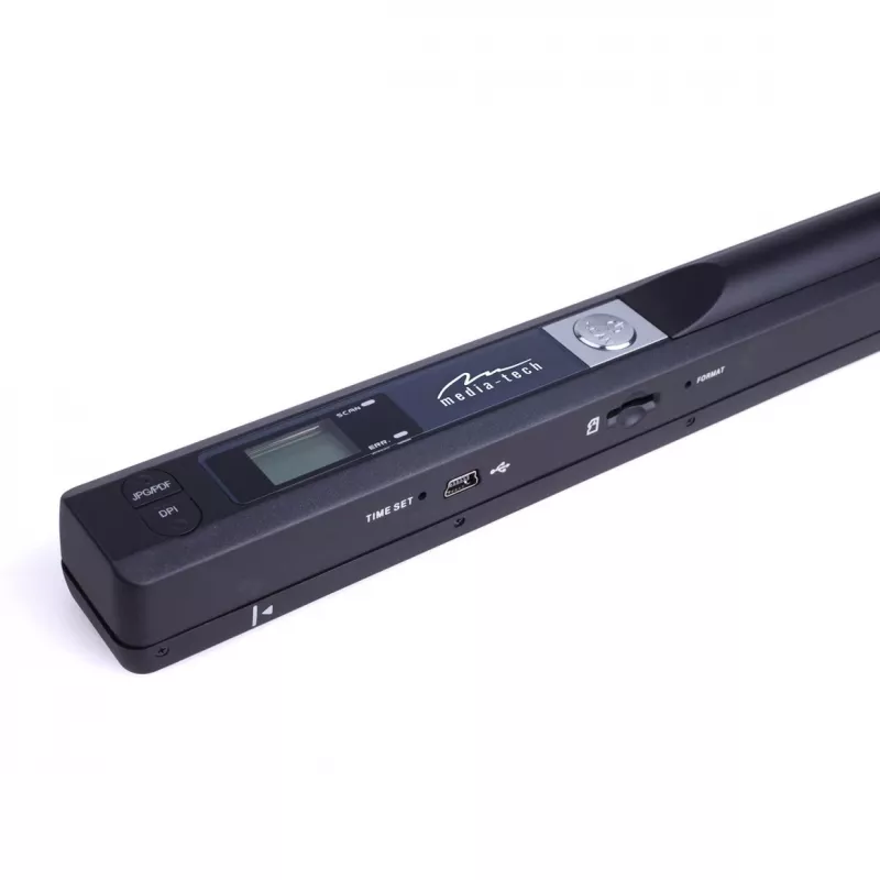 Skener pier MEDIA-TECH MT4090, čierny, LED displej, USB 2.0, MicroSD, batéria AAA