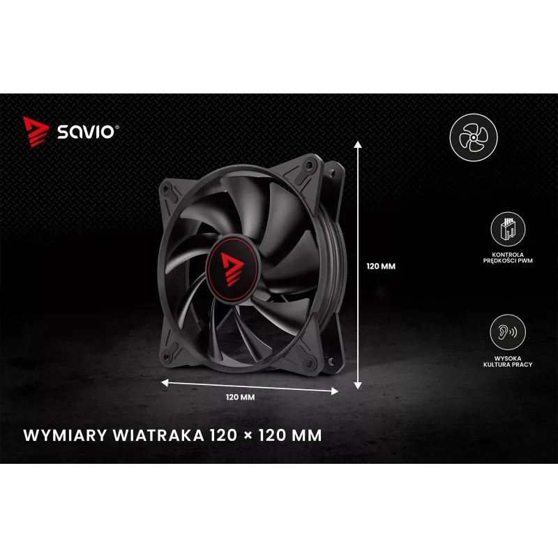 SAVIO SAVGBLADE 120mm PWM ventilátor skrine
