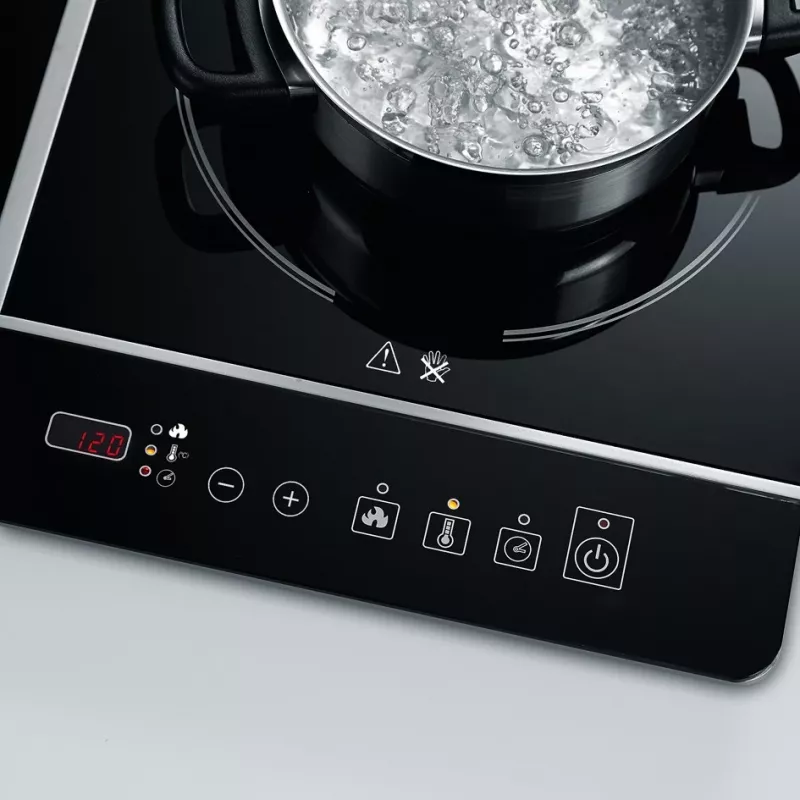 Dvojitá stolová indukčná varná platňa Severin DK 1031 3400 W, 2 varné zóny, dotykové ovládanie, časovač, čierna