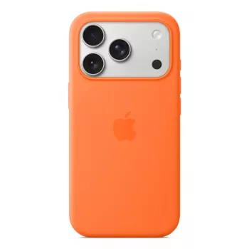 Silikónové puzdro Apple iPhone 17 Pro MagSafe oranžové puzdro