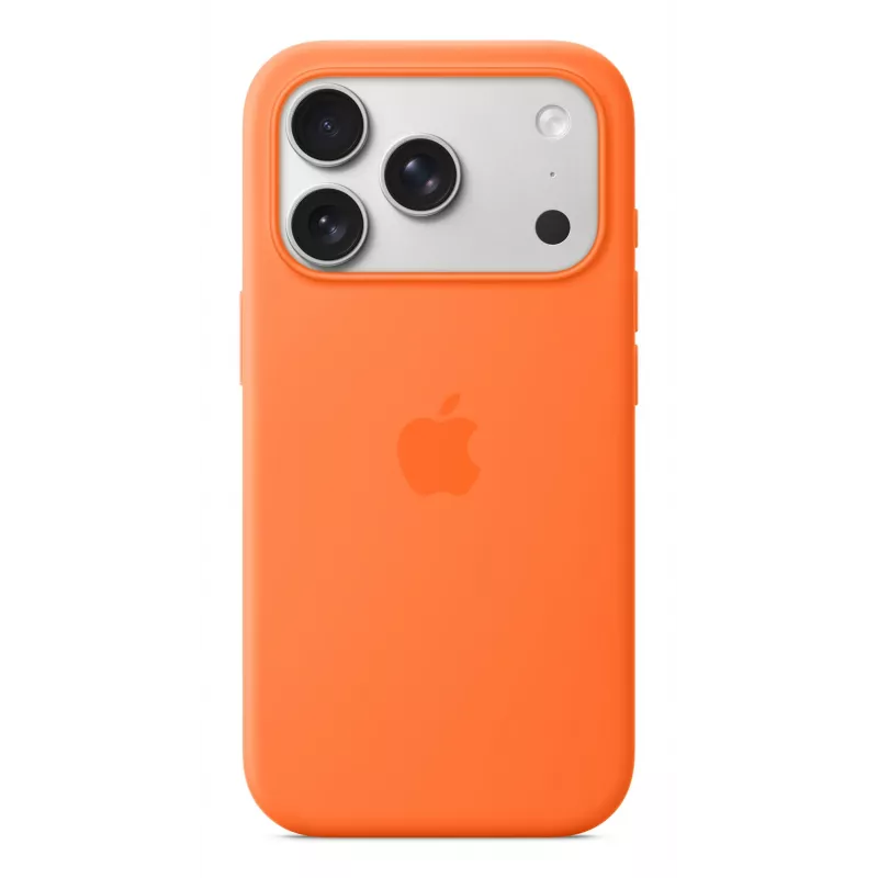 Silikónové puzdro Apple iPhone 17 Pro MagSafe oranžové puzdro