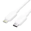 USB-C na Lightning kábel 3A 480Mbit/s 1m BIELY
