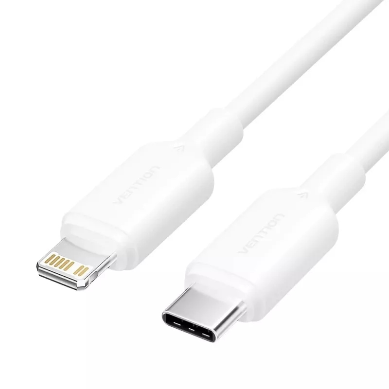 USB-C na Lightning kábel 3A 480Mbit/s 1m BIELY