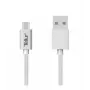 Dátový kábel USB na Micro-USB Tellur nylonový opletaný 1 m strieborná