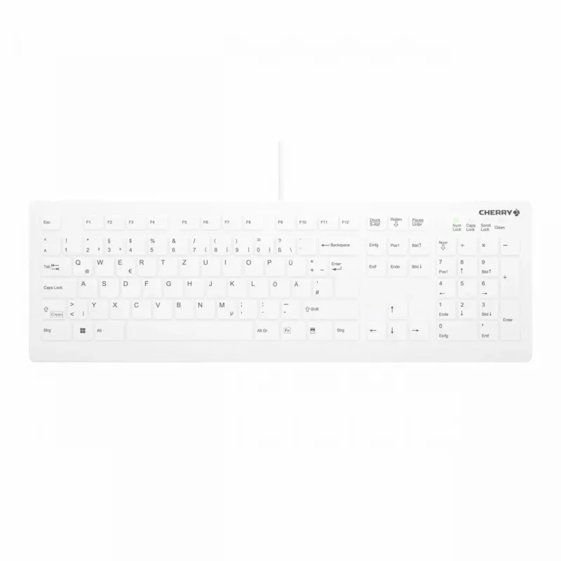 Contour Design Active Key Contour QuickClean medicínska klávesnica IP68 full-size káblová biela DE C8112