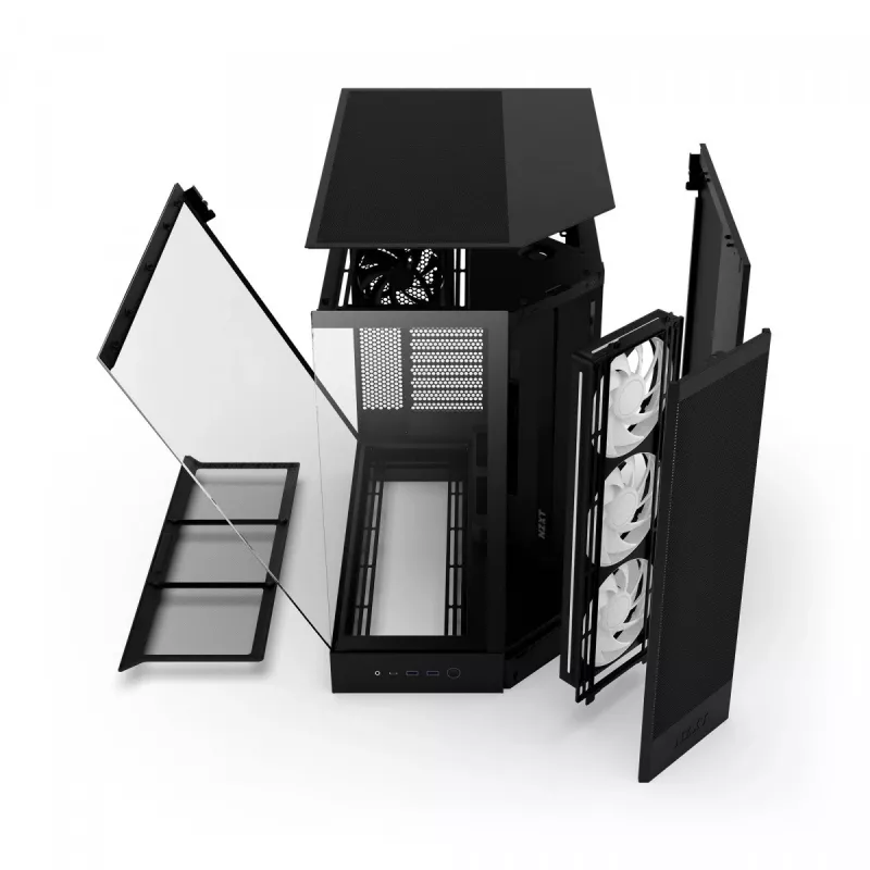 PC skriňa NZXT H9 Flow RGB Midi Tower čierna