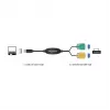 Sériový kábel DeLOCK 63466 USB Type-A DB-9 1,5 m čierny zelený žltý