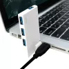 USB 3.0 4-port hub, strieborný