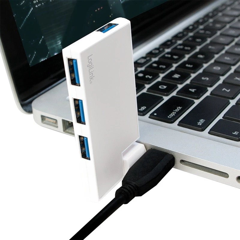 USB 3.0 4-port hub, strieborný