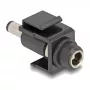 DeLOCK Keystone modul DC 5,5 x 2,1 mm samica na DC 5,5 x 2,5 mm samec čierny