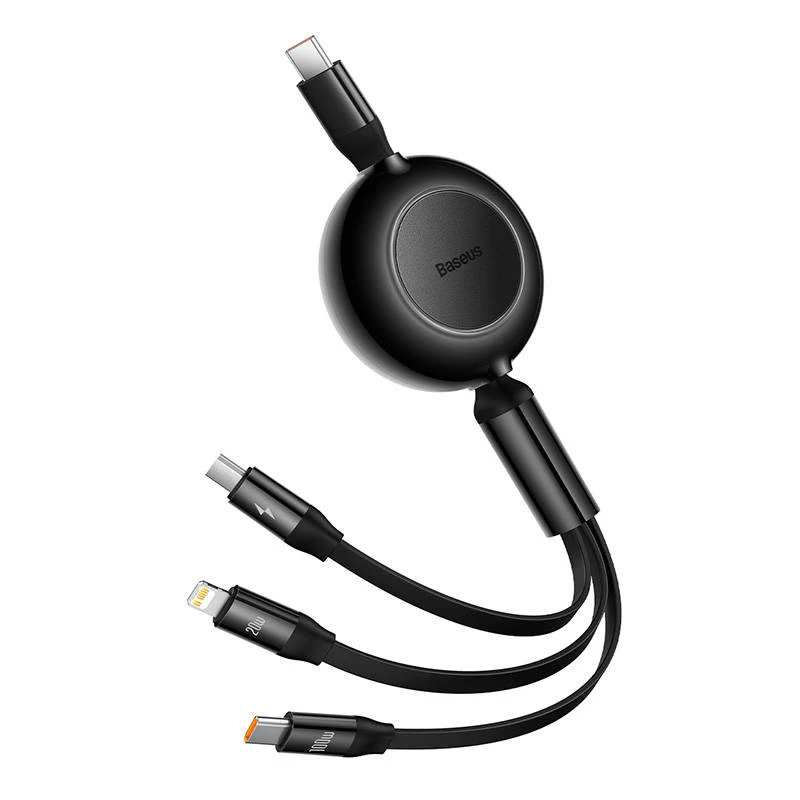 USB kábel Baseus CAMJ010201 1,1 m USB 3.2 Gen 1 USB C Micro USB-A Lightning čierny
