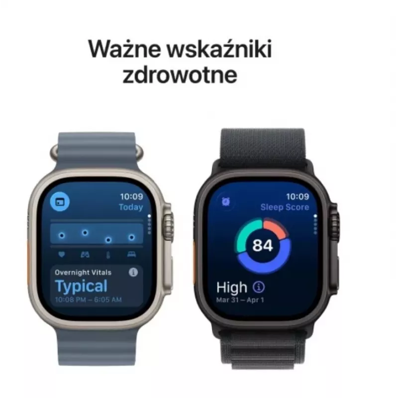 Smartwatch Apple Watch Ultra 3 GPS + Cellular 49 mm Natural Titanium puzdro s Light Blue Alpine Loop (malý)