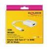 Videokábel adaptér DeLOCK 63937 USB Type-C na HDMI 0,1 m biely