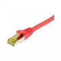 Patch kábel RJ45, CAT6A 500 MHz, 0,15 m, červený, S-STP (S/FTP), TPE/LSZH (Ultraflex), AWG26, s Cat.7 káblom, Synergy 21 (S217712)