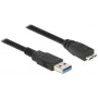USB kábel DeLOCK 85072 USB 3.2 Gen 1 1 m USB A Micro-USB B čierny