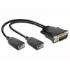 Video káblový adaptér DeLOCK 65354 DMS na 2 x DisplayPort čierny