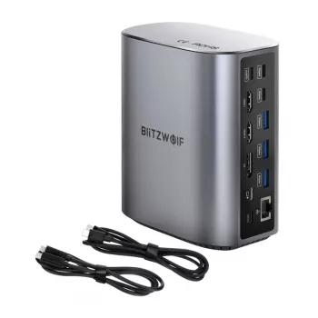 Dokovacia stanica BlitzWolf BW-TH15 17in1 — 2x HDMI, DisplayPort, 4x USB-C