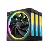 DeepCool FL12R 3-in-1 ventilátory do skrinky 120 mm (3 ks), Reverse, 4-pin PWM, 500–2150 ot./min, FDB, čierne
