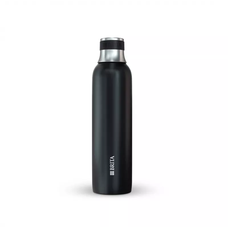 Fľaša na karbonizáciu BRITA 650 ml, nehrdzavejúca oceľ, čierna, vhodná do umývačky