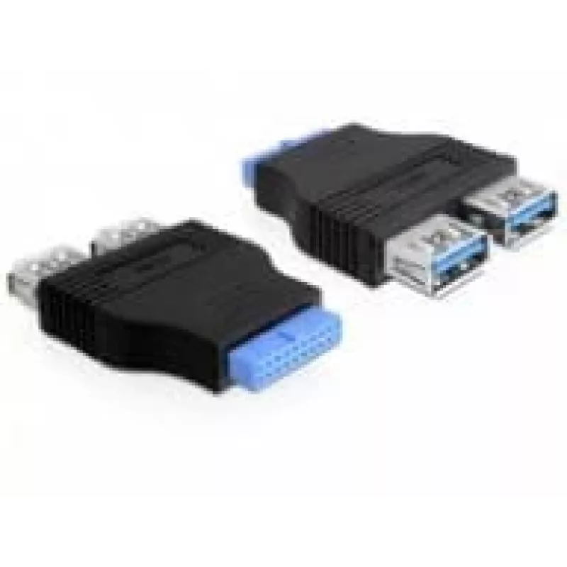 Delock adaptér USB 3.0 pin header konektor samica > 2 x USB 3.0 konektor samica - vedľa seba (65324)