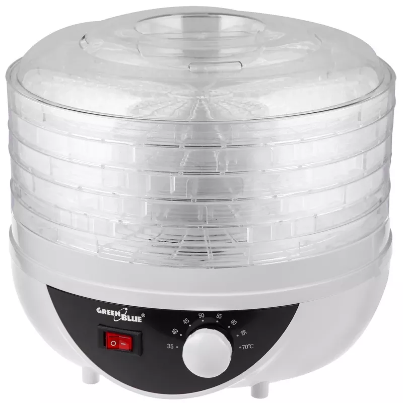 GreenBlue sušička húb, zeleniny a ovocia, výkon 250W, veľmi tichá, 5 sít, GB195