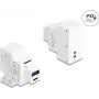 DELOCK Keystone modul s USB Type-A a USB Type-C nabíjacím portom PD 20W biely