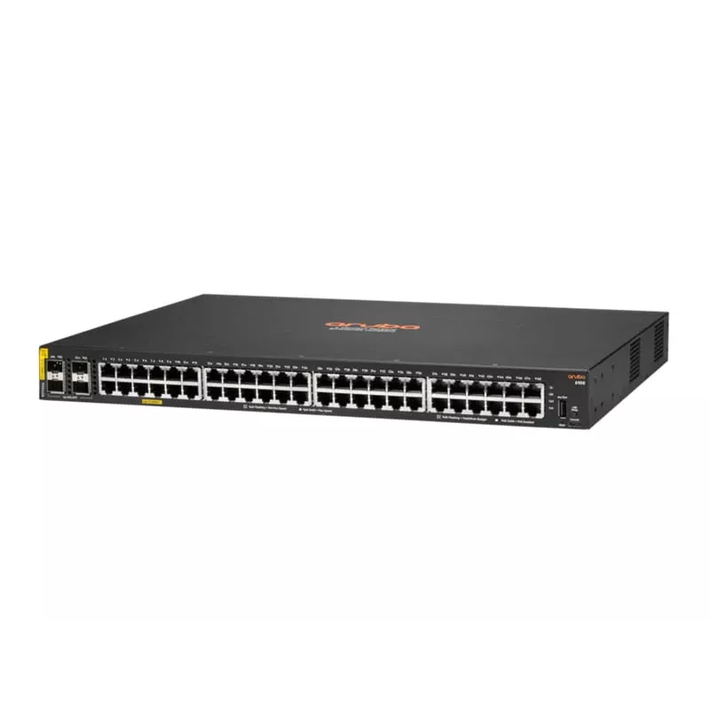 Hewlett Packard Enterprise HPE Aruba Networking CX 6100 48G Class4 PoE 4SFP+ 740W switch - switch - L3 - spravovaný - 48 x 10/100/1000 (PoE+) + 4 x 1 Gigabit/10 Gigabit SFP+ (uplink)