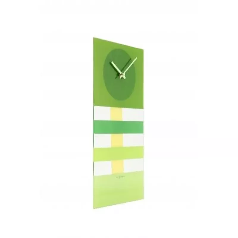 NeXtime nástenné hodiny 2855gn Bold Stripes, 19 x 38 cm, nástenné, zelená
