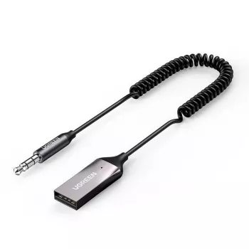 Audio prijímač UGREEN CM309 Bluetooth 5.0 USB s 3,5 mm AUX klinkou, čierny, 20–20000 Hz
