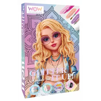 Kreatívna maliarska sada pre deti Euroswan WOW00084 — mandala glitter sada pre deti