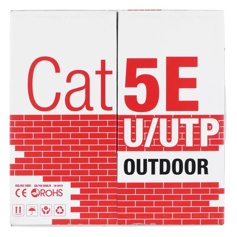 Alantec KIU5OUTS305Q Sieťový kábel čierny 305 m Cat5e U/UTP (UTP) (KIU5OUTS305Q)