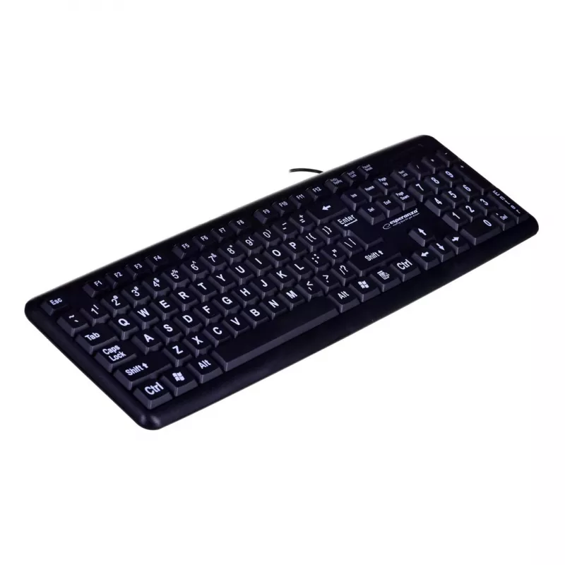 Esperanza EK129 klávesnica USB QWERTY UK angličtina čierna