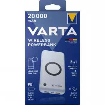 Powerbank Varta 57909 20000 mAh lithium-polymér bezdrôtové nabíjanie