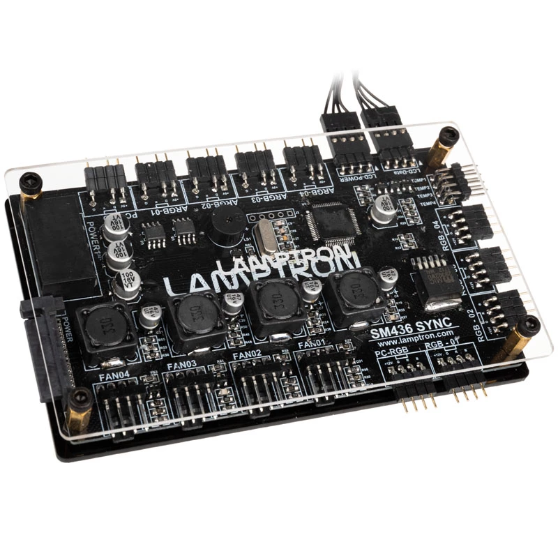 Lamptron PCI RGB ventilátorový a LED kontrolér SM436 Sync Edition, čierny