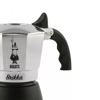 Bialetti Brikka moka kanvica 0,1 L čierna, nehrdzavejúca oceľ