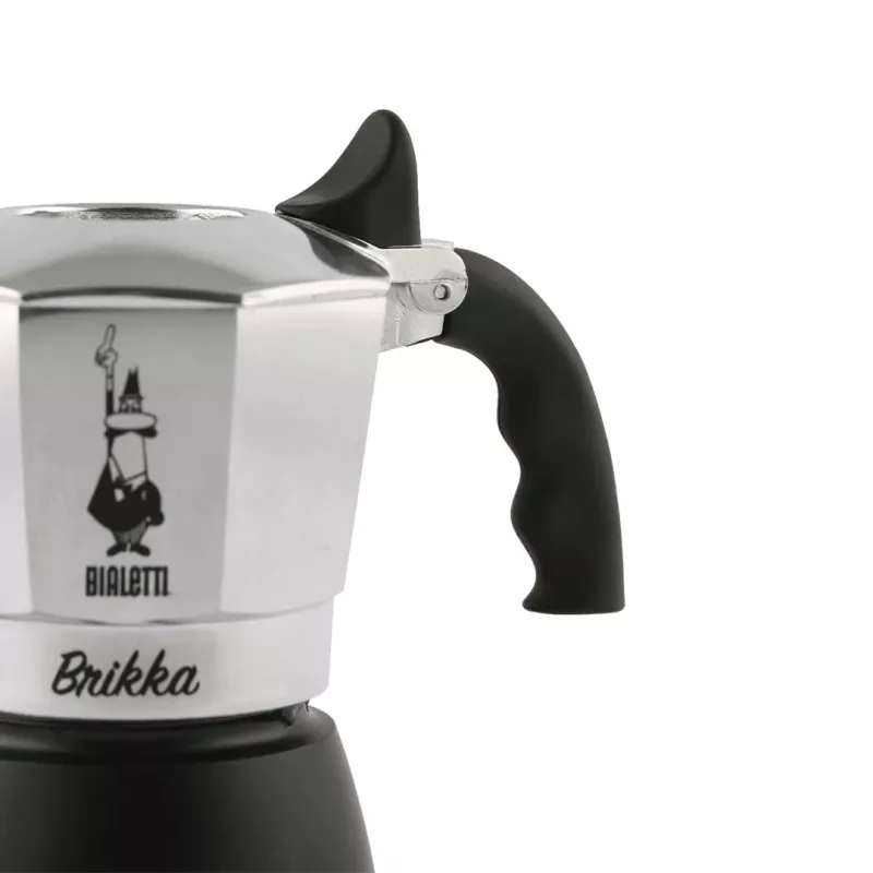 Bialetti Brikka moka kanvica 0,1 L čierna, nehrdzavejúca oceľ