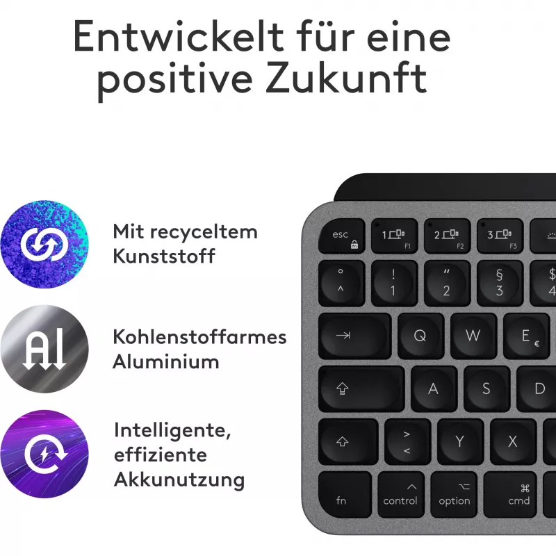 Klávesnica Logitech MX Keys Mini pre Mac QWERTZ nemecká čierna sivá