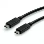 ROLINE USB3.2Gen2 kábel PD 20V5A Type-C-C ST/ST 0,5 m - kábel - Digital/Dáta - 0,5 m (11.99.9057)
