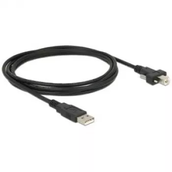 USB kábel DeLOCK 2m USB 2.0 USB A USB B čierny