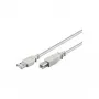 Kábel Diverse USB 2.0 (dvojité tienenie, sivý) (50953)